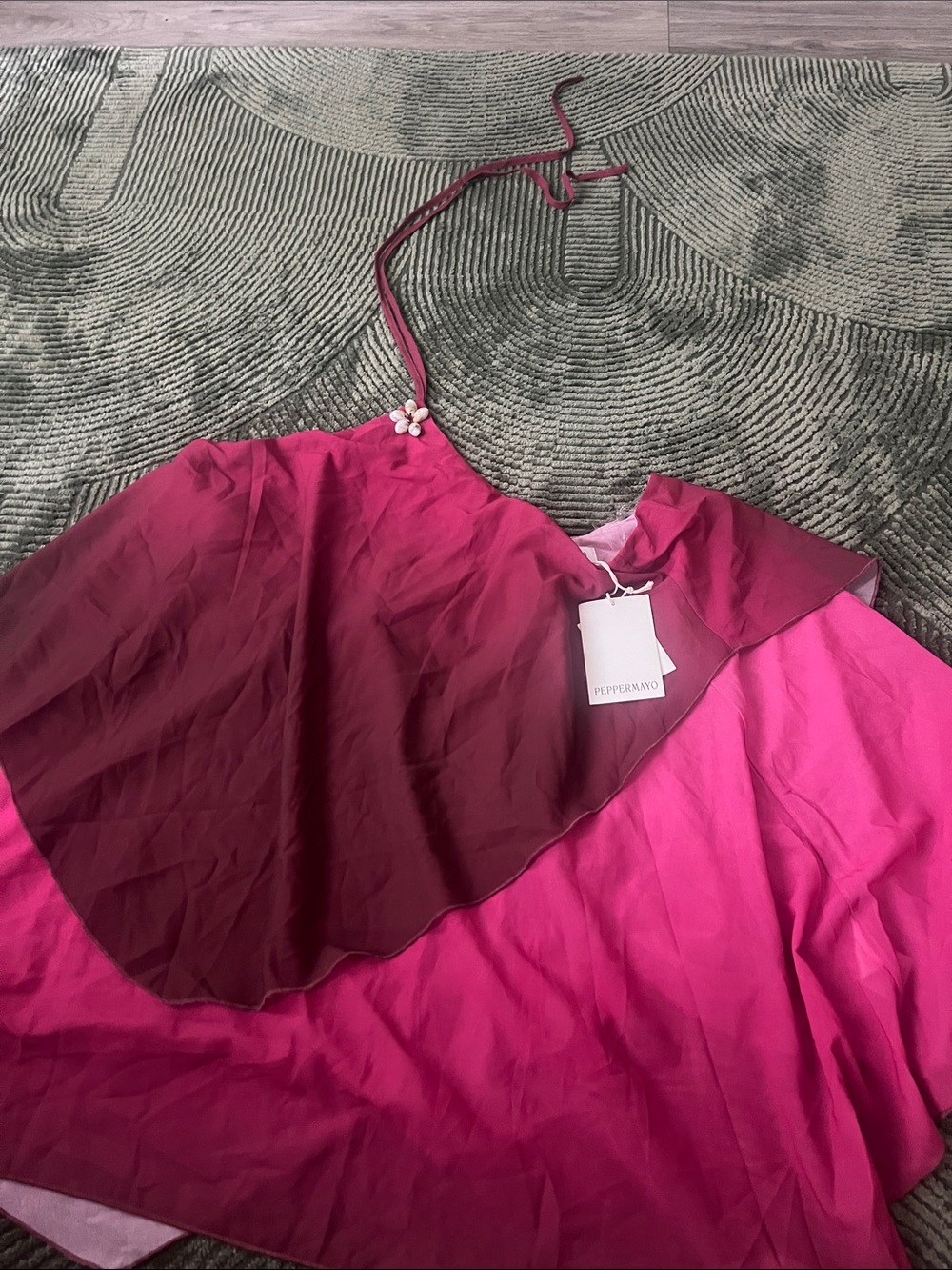 Peppermayo Two-Tone Fuchsia Halter Chemise